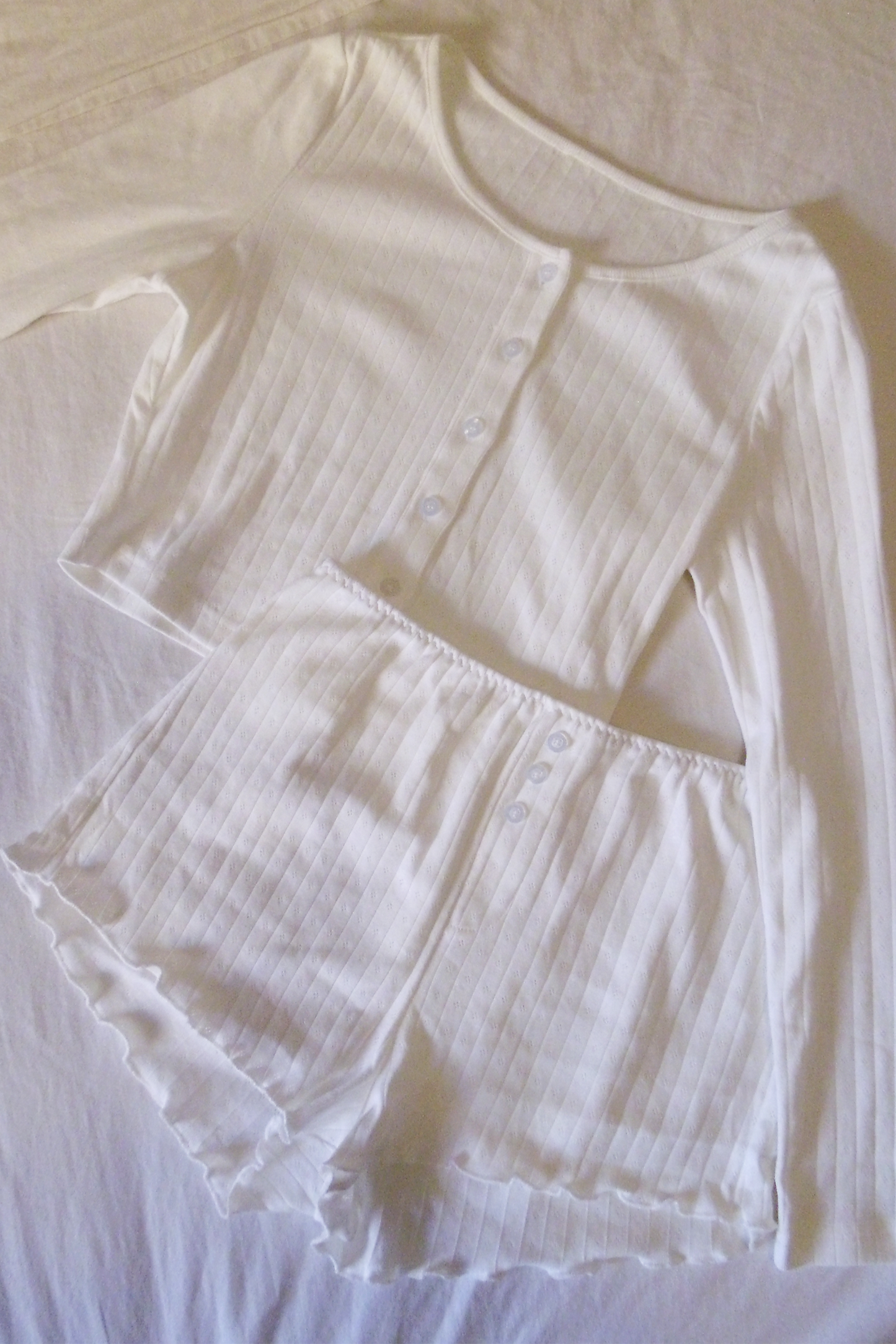 AJA - Ribbed Cotton Pointelle Cropped Cardigan