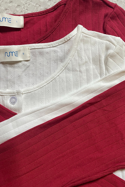 AJA - Ribbed Cotton Pointelle Cropped Cardigan