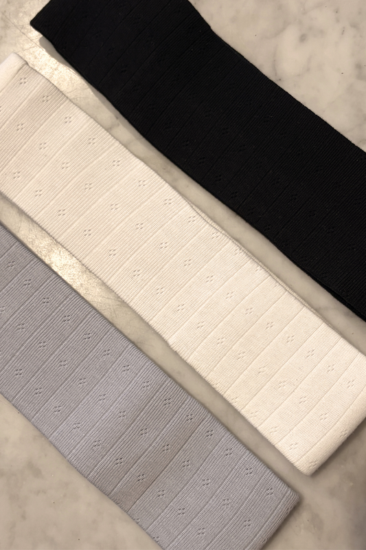 AJA - Ribbed Cotton Pointelle Headband