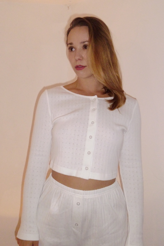 AJA - Ribbed Cotton Pointelle Long Sleeve